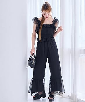 【新品】NICECLAUP ナイスクラップ フリルロンパース one after another NICE CLAUP/【one after anoher】フリル